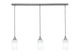 Toltec Lighting - 36-BN-541 - Three Light Linear Pendalier - Stem - Brushed Nickel