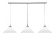 Toltec Lighting - 36-BN-701 - Three Light Linear Pendalier - Any - Brushed Nickel