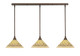 Toltec Lighting - 36-BRZ-7182 - Three Light Linear Pendalier - Any - Bronze