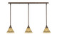 Toltec Lighting - 36-BRZ-7185 - Three Light Linear Pendalier - Any - Bronze