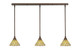 Toltec Lighting - 36-BRZ-9415 - Three Light Linear Pendalier - Stem - Bronze