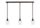 Toltec Lighting - 36-DG-210 - Three Light Linear Pendalier - Stem - Dark Granite