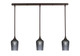 Toltec Lighting - 36-DG-4252 - Three Light Linear Pendalier - Stem - Dark Granite