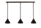 Toltec Lighting - 36-DG-427 - Three Light Linear Pendalier - Any - Dark Granite