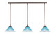 Toltec Lighting - 36-DG-438 - Three Light Mini Pendant - Any - Dark Granite