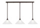 Toltec Lighting - 36-DG-441 - Three Light Linear Pendalier - Any - Dark Granite