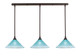 Toltec Lighting - 36-DG-448 - Three Light Linear Pendalier - Any - Dark Granite