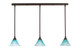 Toltec Lighting - 36-DG-458 - Three Light Linear Pendalier - Any - Dark Granite