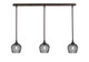Toltec Lighting - 36-DG-4602 - Three Light Linear Pendalier - Stem - Dark Granite