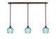 Toltec Lighting - 36-DG-4605 - Three Light Linear Pendalier - Stem - Dark Granite