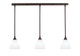Toltec Lighting - 36-DG-4761 - Three Light Linear Pendalier - Stem - Dark Granite