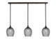 Toltec Lighting - 36-DG-4902 - Three Light Linear Pendalier - Stem - Dark Granite