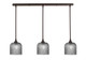 Toltec Lighting - 36-DG-4912 - Three Light Linear Pendalier - Stem - Dark Granite