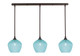 Toltec Lighting - 36-DG-4925 - Three Light Linear Pendalier - Stem - Dark Granite