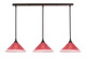 Toltec Lighting - 36-DG-706 - Three Light Linear Pendalier - Any - Dark Granite