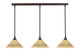 Toltec Lighting - 36-DG-7182 - Three Light Linear Pendalier - Any - Dark Granite