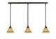 Toltec Lighting - 36-DG-7185 - Three Light Linear Pendalier - Any - Dark Granite