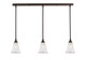Toltec Lighting - 36-DG-721 - Three Light Linear Pendalier - Any - Dark Granite