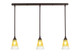 Toltec Lighting - 36-DG-724 - Three Light Linear Pendalier - Any - Dark Granite