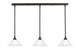 Toltec Lighting - 36-DG-731 - Three Light Mini Pendant - Any - Dark Granite