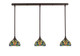 Toltec Lighting - 36-DG-9905 - Three Light Linear Pendalier - Any - Dark Granite