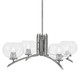 Toltec Lighting - 3704-GP-202 - Four Light Chandelier - Kurve - Graphite