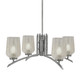 Toltec Lighting - 3704-GP-4253 - Four Light Chandelier - Kurve - Graphite