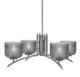 Toltec Lighting - 3704-GP-4612 - Four Light Chandelier - Kurve - Graphite
