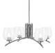 Toltec Lighting - 3704-GP-4810 - Four Light Chandelier - Kurve - Graphite