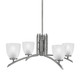 Toltec Lighting - 3704-GP-500 - Four Light Chandelier - Kurve - Graphite