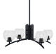 Toltec Lighting - 3704-MB-4100 - Four Light Chandelier - Kurve - Matte Black