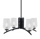 Toltec Lighting - 3704-MB-4250 - Four Light Chandelier - Kurve - Matte Black