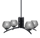 Toltec Lighting - 3704-MB-4622 - Four Light Chandelier - Kurve - Matte Black