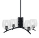 Toltec Lighting - 3704-MB-4810 - Four Light Chandelier - Kurve - Matte Black