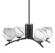 Toltec Lighting - 3704-MB-4819 - Four Light Chandelier - Kurve - Matte Black
