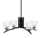 Toltec Lighting - 3704-MB-500 - Four Light Chandelier - Kurve - Matte Black