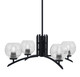 Toltec Lighting - 3704-MB-5110 - Four Light Chandelier - Kurve - Matte Black
