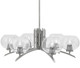 Toltec Lighting - 3706-GP-202 - Six Light Chandelier - Kurve - Graphite