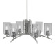 Toltec Lighting - 3706-GP-3002 - Six Light Chandelier - Kurve - Graphite