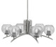 Toltec Lighting - 3706-GP-4102 - Six Light Chandelier - Kurve - Graphite