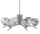 Toltec Lighting - 3706-GP-4109 - Six Light Chandelier - Kurve - Graphite
