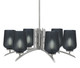 Toltec Lighting - 3706-GP-4252 - Six Light Chandelier - Kurve - Graphite