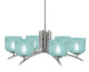 Toltec Lighting - 3706-GP-4615 - Six Light Chandelier - Kurve - Graphite