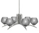 Toltec Lighting - 3706-GP-4622 - Six Light Chandelier - Kurve - Graphite