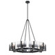 Golden - 3164-10 BLK-SWG - Ten Light Chandelier - Aenon - Matte Black