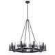 Aenon Ten Light Chandelier (3164-10 BLK-SWG)
