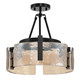 Aenon Three Light Semi-Flush Mount (3164-3SF BLK-AWG)