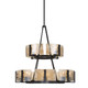 Aenon 12 Light Chandelier (3164-4-8 BLK-AWG)