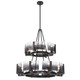 Golden - 3164-4-8 BLK-SWG - 12 Light Chandelier - Aenon - Matte Black