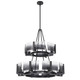 Aenon 12 Light Chandelier (3164-4-8 BLK-SWG)